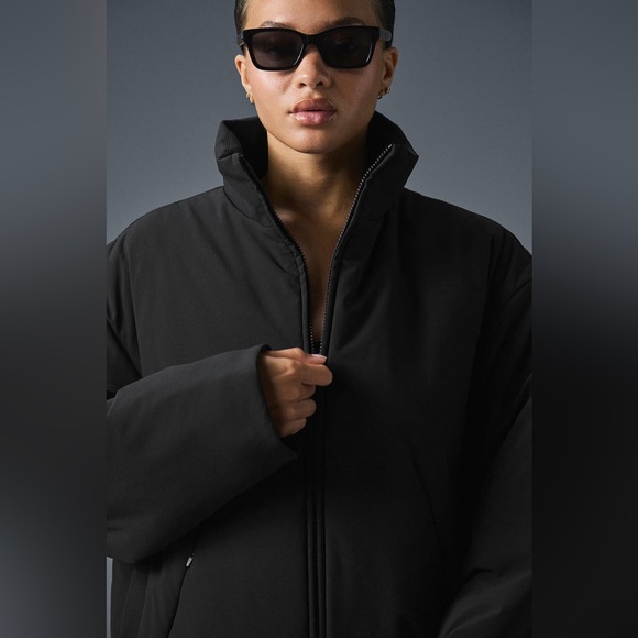 ALO Stretch Woven Notable Jacket in Black Size XL (16-18) - Picture 1 of 13